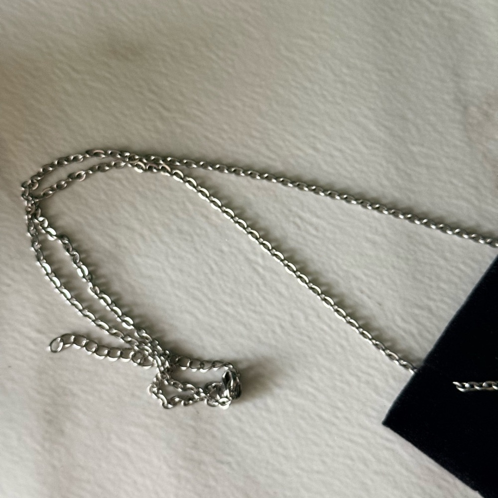 Silver Tone Gold Plated Padlock Pendant Necklace - Women Jewelry - Picture 3 of 3
